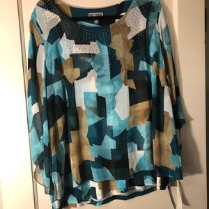 NWT JM Collection XL, two layer, slinky, top